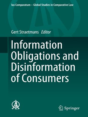 cover image of Information Obligations and Disinformation of Consumers